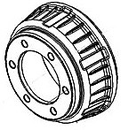 Барабан тормозной передний N75, шт